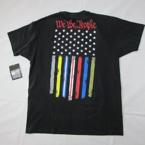 Howitzer Men's Large Short Sleeve Never Fight Alone Graphic T-Shirt - Black - Picture 1 of 5